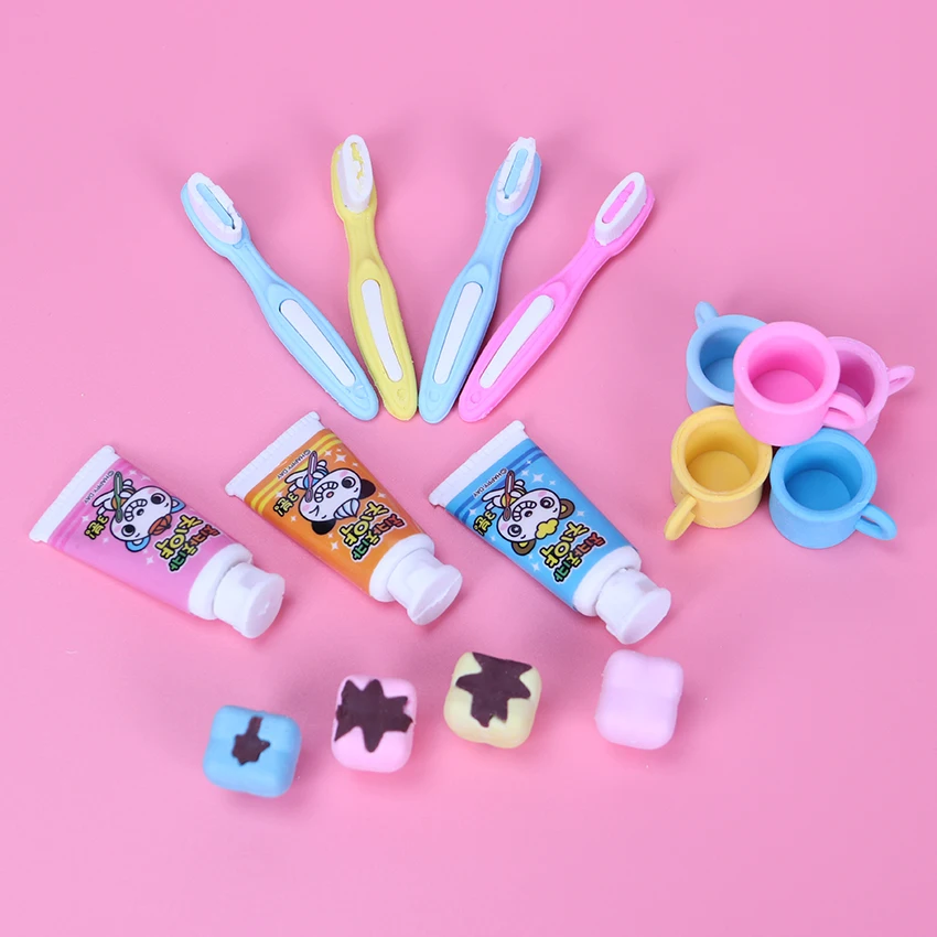 4PCS/lot Imitate Cleaning Supplies Eraser Teeth Toothpaste Eraser Children Favorite Learning Stationery
4PCS/lot Imitate Cleaning Supplies Eraser Teeth Toothpaste Eraser Children Favorite Learning Stationery