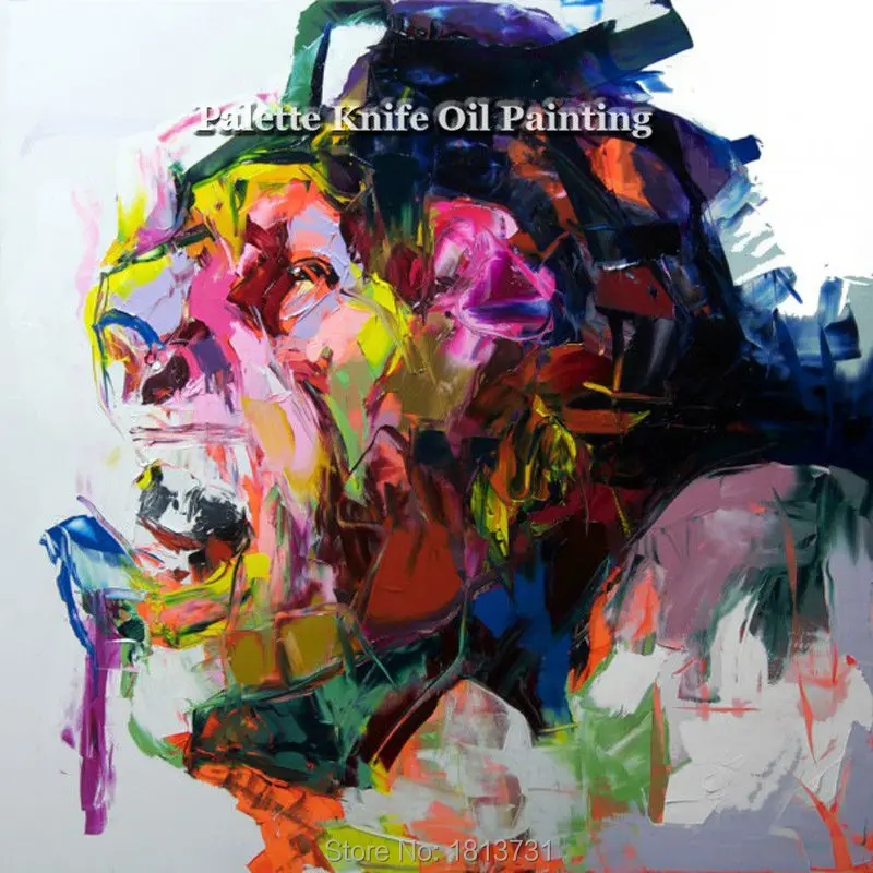 Hand painted Francoise Nielly Palette knife portrait Face Oil painting Character figure canva wall Art picture16-33
Hand painted Francoise Nielly Palette knife portrait Face Oil painting Character figure canva wall Art picture16-33
