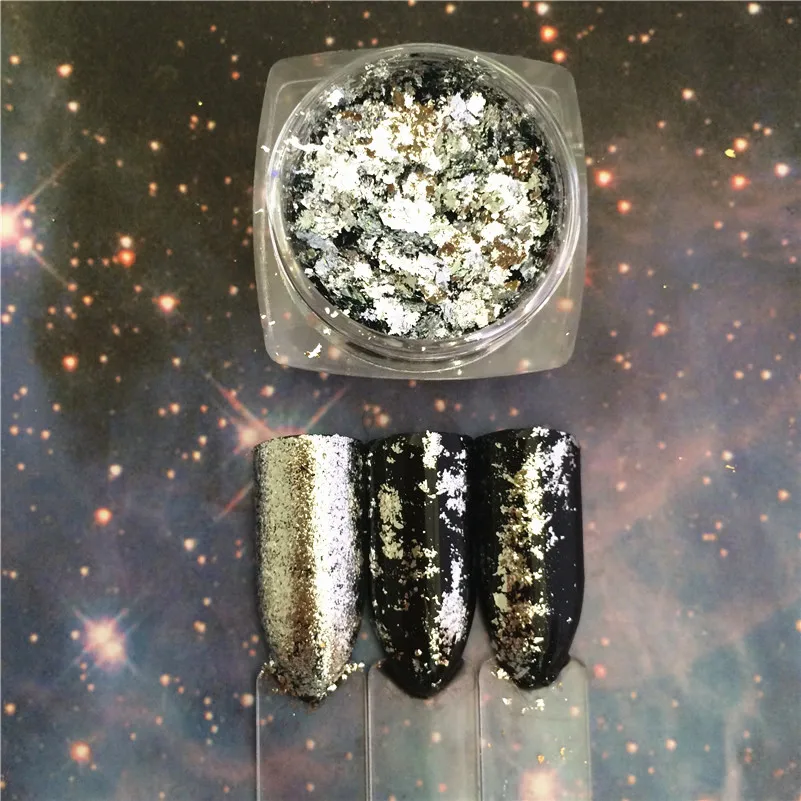 Hot!! 5g Aluminum Foil Flakes Magic Effect Flake Chrome Nail Powder Glitter Sequins Mirror Powder Nail Art Gel Nail Polish DIY
Hot!! 5g Aluminum Foil Flakes Magic Effect Flake Chrome Nail Powder Glitter Sequins Mirror Powder Nail Art Gel Nail Polish DIY