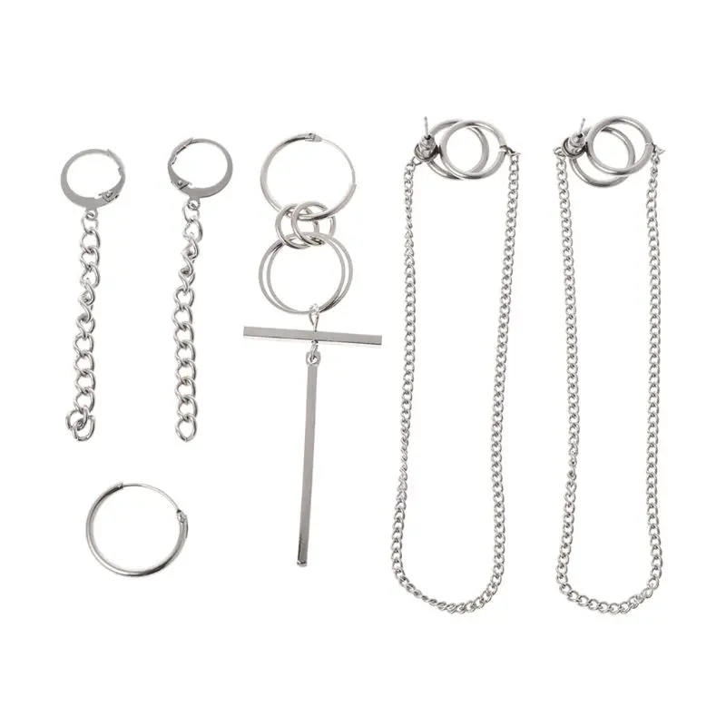 6 Pcs/Set Chain Earrings Pop Star Same Style Fashion Trend Jewelry Dangle Long Drop Hoop Earrings For Women Men Fashion Jewelry
6 Pcs/Set Chain Earrings Pop Star Same Style Fashion Trend Jewelry Dangle Long Drop Hoop Earrings For Women Men Fashion Jewelry