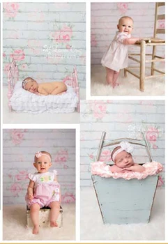 Simple Flowers Printed on Light Blue Brick Wall Photography Background Newborn Baby Photo Backdrops Kids Photo Props for Studio
Simple Flowers Printed on Light Blue Brick Wall Photography Background Newborn Baby Photo Backdrops Kids Photo Props for Studio