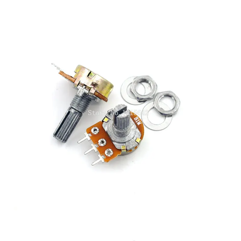 5PCS/LOT 20mm Shaft WH148 B1M 1M Linear Potentiometer With Nuts And Washers 3pin Single Joint
5PCS/LOT 20mm Shaft WH148 B1M 1M Linear Potentiometer With Nuts And Washers 3pin Single Joint