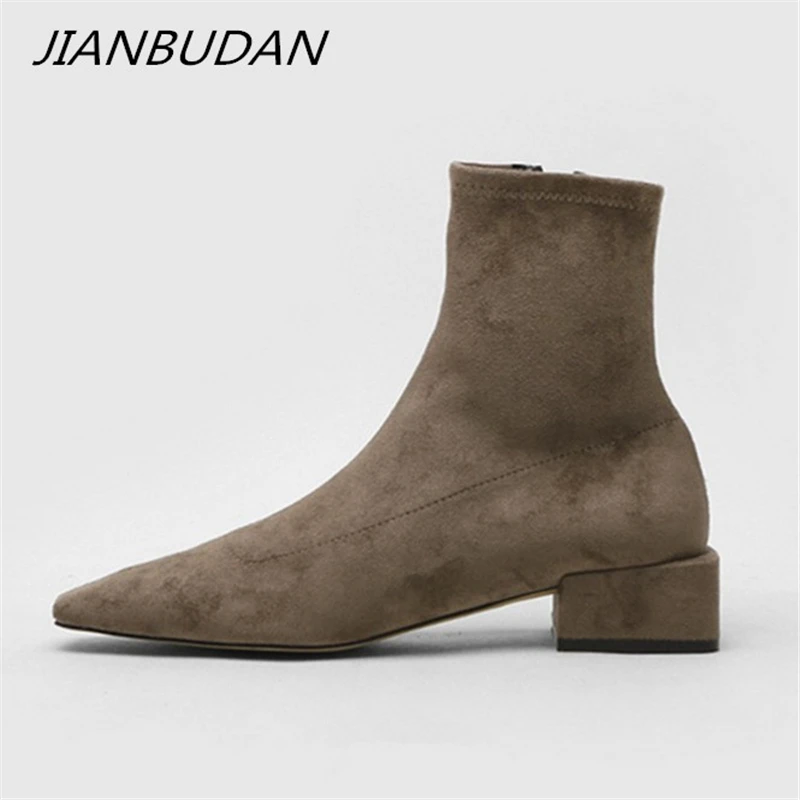 JIANBUDAN Autumn Fashion women's Ankle Boots 2023 New suede high heel Short boots Side zipper concise sexy office shoes 34-40
JIANBUDAN Autumn Fashion women's Ankle Boots 2023 New suede high heel Short boots Side zipper concise sexy office shoes 34-40