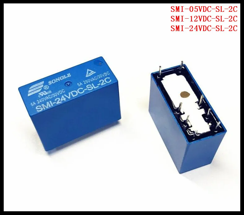 2pcs/Lot SONGLE Power Relay SMI-05VDC-SL-2C / SMI-12VDC-SL-2C / SMI-24VDC-SL-2C 8Pins 5V/12V/24V 5A 250VAC/30VDC PCB Type
2pcs/Lot SONGLE Power Relay SMI-05VDC-SL-2C / SMI-12VDC-SL-2C / SMI-24VDC-SL-2C 8Pins 5V/12V/24V 5A 250VAC/30VDC PCB Type