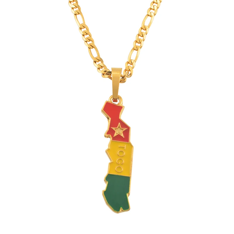 Gold Color Map of Togolaise Pendant Necklaces for Women Men Togo Flag Maps Togolese Itmes Jewelry #J0542
Gold Color Map of Togolaise Pendant Necklaces for Women Men Togo Flag Maps Togolese Itmes Jewelry #J0542