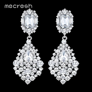 Mecresh Teardrop Crystal Wedding Long Drop Earrings for Women Silver Color Hanging Earrings 2018 New Engagement Jewelry EH196
Mecresh Teardrop Crystal Wedding Long Drop Earrings for Women Silver Color Hanging Earrings 2018 New Engagement Jewelry EH196