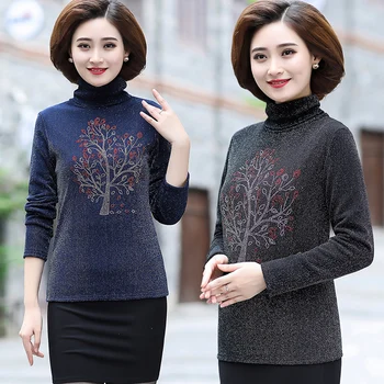 Mom dressed in autumn and winter, women's clothing thickened with wool sweater sleeves, warm bottoming 2020 new style.
Mom dressed in autumn and winter, women's clothing thickened with wool sweater sleeves, warm bottoming 2020 new style.