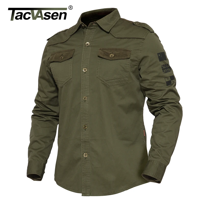 TACVASEN Spring Men Military Style Shirt Autumn Slim Long Sleeve Shirt Tactical Cotton Clothes Men Camouflage Shirt TD-BJZS-004
TACVASEN Spring Men Military Style Shirt Autumn Slim Long Sleeve Shirt Tactical Cotton Clothes Men Camouflage Shirt TD-BJZS-004