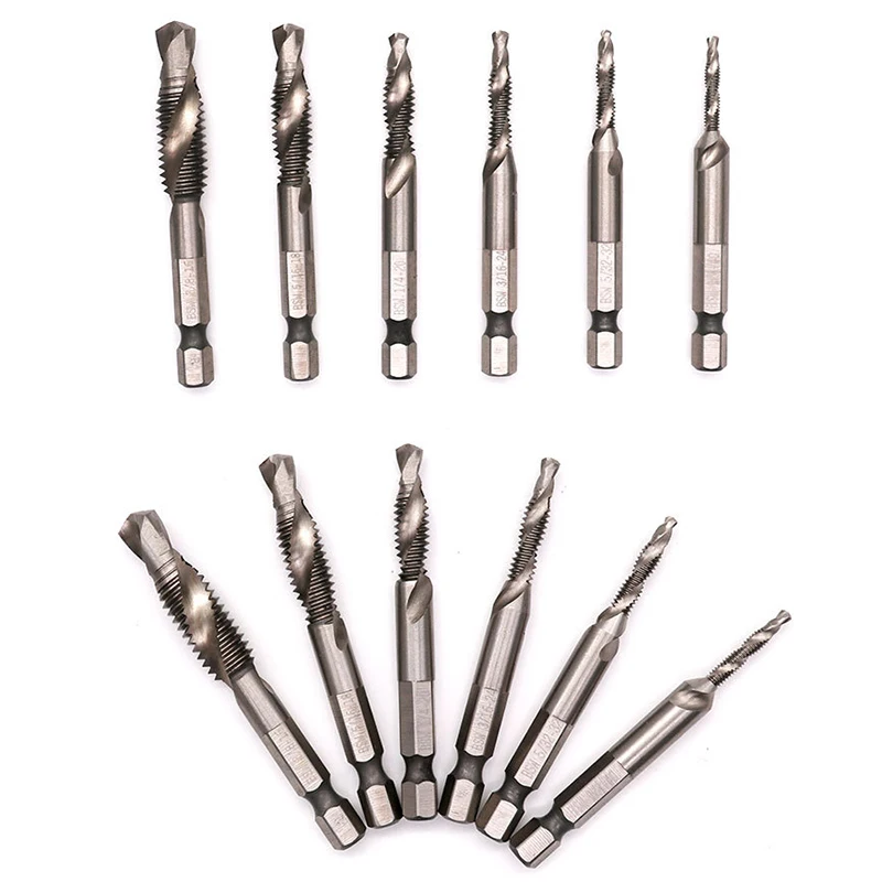 6Pcs Metric Inch HSS Hex Shank Machine Tapping Tools Drilling Machine Accessories Multifunctional Screw Tap Set
6Pcs Metric Inch HSS Hex Shank Machine Tapping Tools Drilling Machine Accessories Multifunctional Screw Tap Set