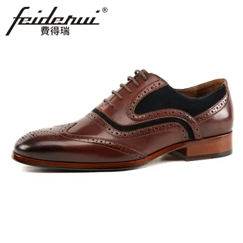 New Vintage Genuine Leather Men's Handmade Carved Oxfords Pointed Toe Wingtip Man Formal Dress Wedding Party Brogue Shoes KUD242
New Vintage Genuine Leather Men's Handmade Carved Oxfords Pointed Toe Wingtip Man Formal Dress Wedding Party Brogue Shoes KUD242
