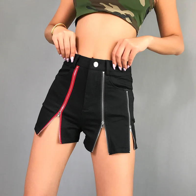 Irregular Zipper Coloured Open Crotch Shorts and Leisure Pants in European and American Expansion Women's Wear in 2019
Irregular Zipper Coloured Open Crotch Shorts and Leisure Pants in European and American Expansion Women's Wear in 2019