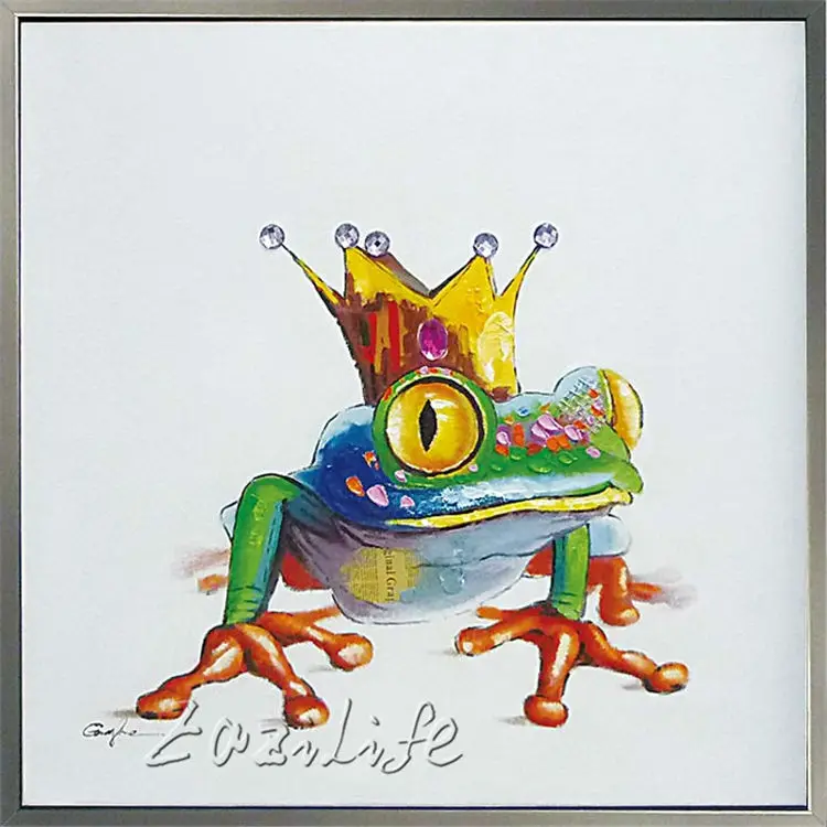 Pop art King Frog on canvas modern abstract oil painting handmade oil painting Animal Pop Art Home Decor Living Room
Pop art King Frog on canvas modern abstract oil painting handmade oil painting Animal Pop Art Home Decor Living Room