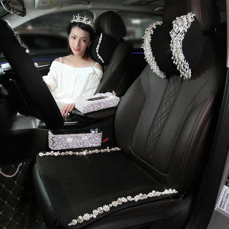 Rhinestone Crystal Pearl Universal Breathable Mesh Net Car Seat Covers Pearl Front Back Rear Seats Covers Sets Women
Rhinestone Crystal Pearl Universal Breathable Mesh Net Car Seat Covers Pearl Front Back Rear Seats Covers Sets Women