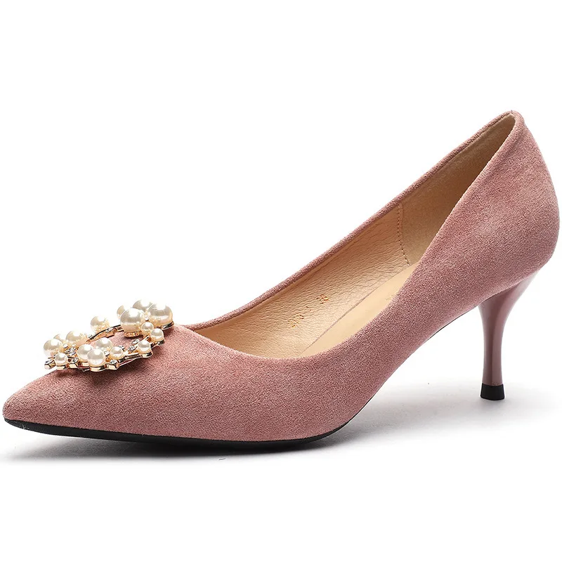 2019 Women Pumps OL Fashion Flock Thin Heels Pointed Toe Shallow high-heeled Wedding Party shoes Woman
2019 Women Pumps OL Fashion Flock Thin Heels Pointed Toe Shallow high-heeled Wedding Party shoes Woman