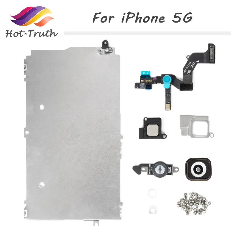 Mobile Phone Repair Parts For iPhone 5 Full Set Spare Part with Home Button Flex Cable Speaker Front Camera Holder Backplate
Mobile Phone Repair Parts For iPhone 5 Full Set Spare Part with Home Button Flex Cable Speaker Front Camera Holder Backplate