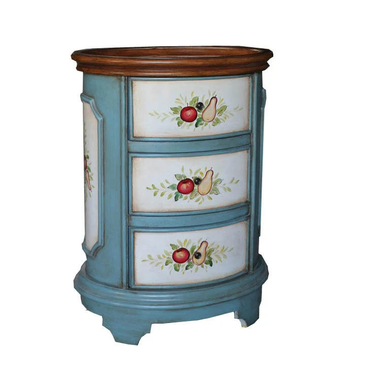 American style painted bedside cabinet, garden, European style sofa side cabinet, modern antique decoration
American style painted bedside cabinet, garden, European style sofa side cabinet, modern antique decoration