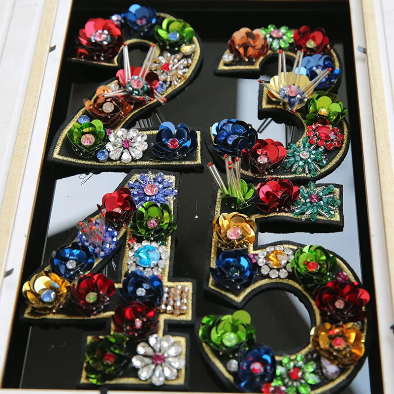 Number 3D Beaded Embroidered Patches for Clothing Sequins Applique Parches Clothes Shoes Pictures By Numbers Sewing On Patch
Number 3D Beaded Embroidered Patches for Clothing Sequins Applique Parches Clothes Shoes Pictures By Numbers Sewing On Patch