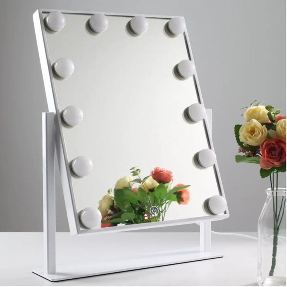 Hollywood led light mirror with 12 led bulbs 360 degree rotation make up led mirror WW/NW/CW color temperature adjustable
Hollywood led light mirror with 12 led bulbs 360 degree rotation make up led mirror WW/NW/CW color temperature adjustable