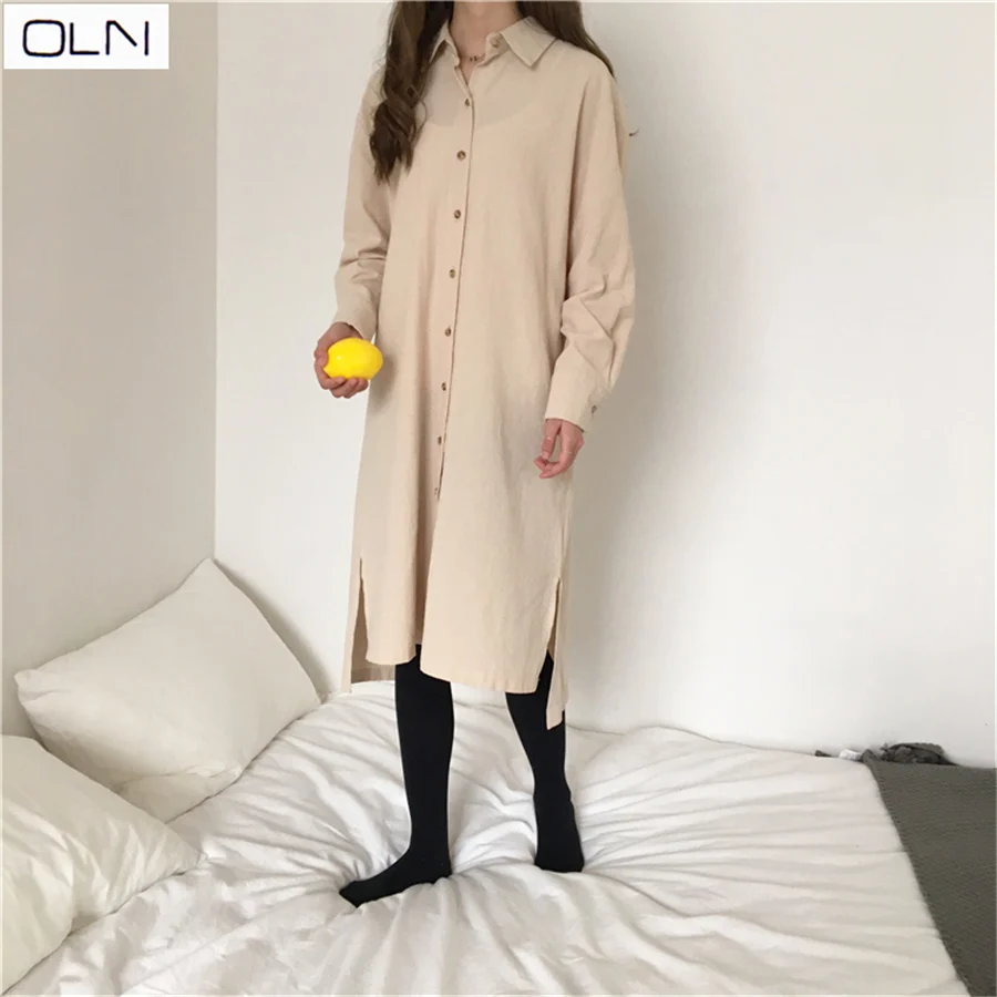 dress Korean vestidos OLN summer new arrival Hong Kong style spring loose wild long-sleeved dress for women
dress Korean vestidos OLN summer new arrival Hong Kong style spring loose wild long-sleeved dress for women