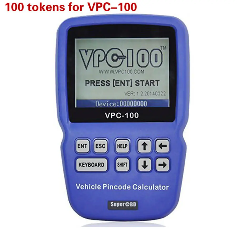 100 Tokens for SuperOBD VPC-100 Handheld PIN code Calculator VPC100 IMMO Key code Reader
100 Tokens for SuperOBD VPC-100 Handheld PIN code Calculator VPC100 IMMO Key code Reader