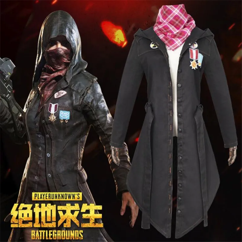 Game PUBG Coat Trench Playerunknown's Battlegrounds Cosplay Costumes Black Overcoat
Game PUBG Coat Trench Playerunknown's Battlegrounds Cosplay Costumes Black Overcoat