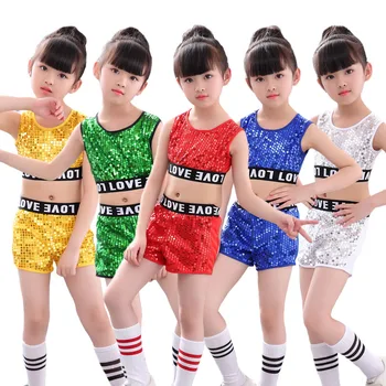 SONGYUEXIA Jazz Modern Hip Pop Dance Set Girls Performance Stage Clothes Top+Short+Jacket 3Pcs Drums Sequins Dance Suit Kids
SONGYUEXIA Jazz Modern Hip Pop Dance Set Girls Performance Stage Clothes Top+Short+Jacket 3Pcs Drums Sequins Dance Suit Kids