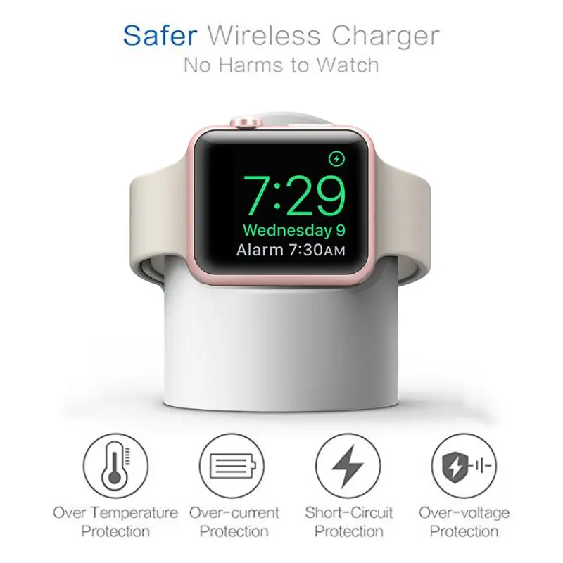 Soft Silicone Watch Charging Stand for Apple Watch 1 2 3 4 Fashin Desktop Charger For watch 1 2 3 4 (38mm & 42mm) With 1m Cable
Soft Silicone Watch Charging Stand for Apple Watch 1 2 3 4 Fashin Desktop Charger For watch 1 2 3 4 (38mm & 42mm) With 1m Cable