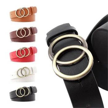 WKOUD Women Double Round Gold Metal Buckle Belts 2019 Fashion PU Leather Adjustable Waist Belts Jeans Dress Casual Waistbands
WKOUD Women Double Round Gold Metal Buckle Belts 2019 Fashion PU Leather Adjustable Waist Belts Jeans Dress Casual Waistbands