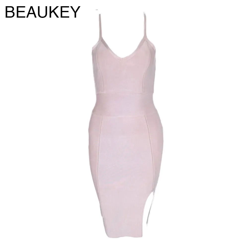 Nude Slit Spaghetti Strap Open Fork V Neck 2017 New Arrivals Knee Length Sexy Lady Bodycon Bandage Dress
Nude Slit Spaghetti Strap Open Fork V Neck 2017 New Arrivals Knee Length Sexy Lady Bodycon Bandage Dress