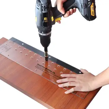 Shelf Pin Drilling Jig Furniture Tool Furniture Woodworking Hinge Drill Mini Bit Mounting Cabinet Door Drilling Jig Tool 
Shelf Pin Drilling Jig Furniture Tool Furniture Woodworking Hinge Drill Mini Bit Mounting Cabinet Door Drilling Jig Tool