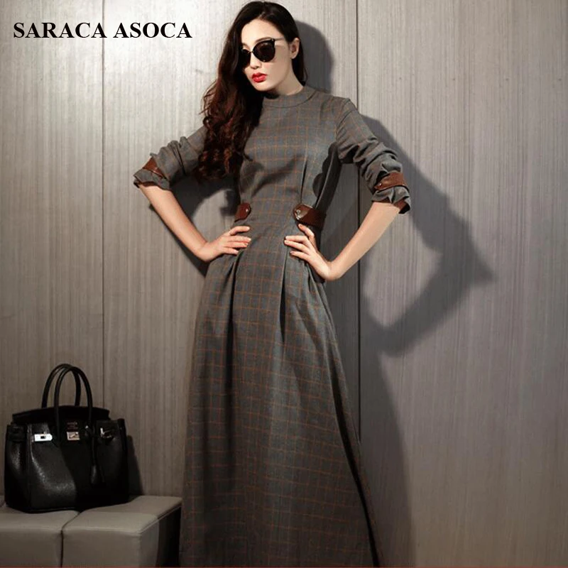 Vintage Preppy Style Ankle-Length Plaid Long Dress For Girls Student Spring Autumn O-Neck High Waist Slim Dress Women
Vintage Preppy Style Ankle-Length Plaid Long Dress For Girls Student Spring Autumn O-Neck High Waist Slim Dress Women