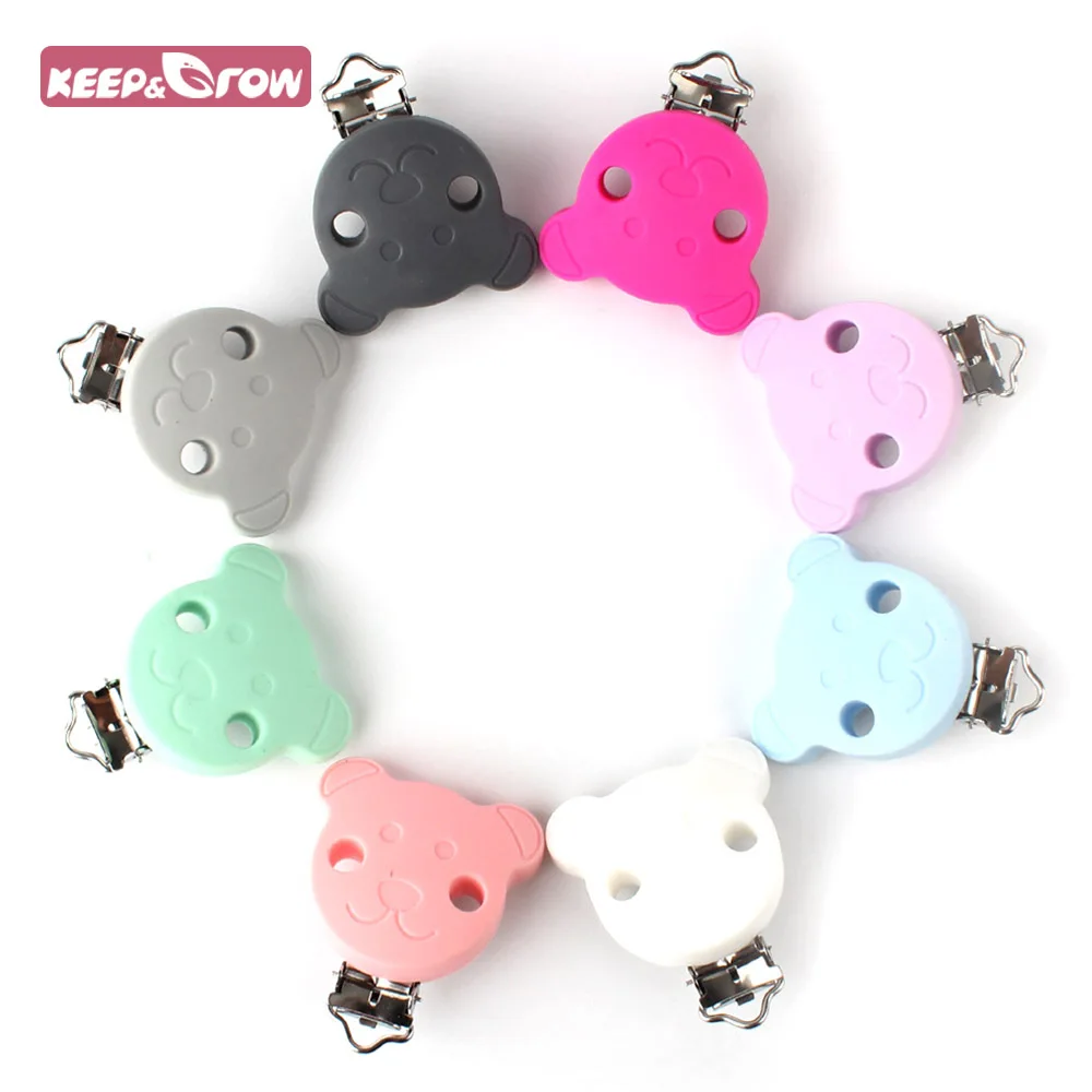 Keep&Grow BPA Free 1Pc Bear Silicone Pacifier Clips Holder Baby Teething Toys DIY Pacifier Chain Accessories Baby Teether Toys
Keep&Grow BPA Free 1Pc Bear Silicone Pacifier Clips Holder Baby Teething Toys DIY Pacifier Chain Accessories Baby Teether Toys