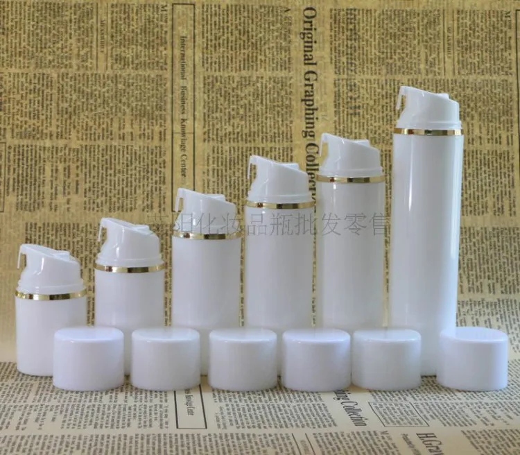 10pcs/lot 30ml 50ml 80ml 100ml 120ml 150ml White Airless Pump Bottles Golden line Plastic Airless Bottle Vacuum Lotion bottle
10pcs/lot 30ml 50ml 80ml 100ml 120ml 150ml White Airless Pump Bottles Golden line Plastic Airless Bottle Vacuum Lotion bottle