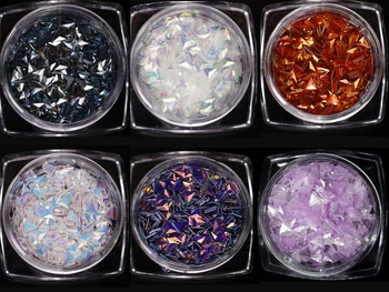 6 Boxes Chameleon AB Color Nail Sequins Colorful Triangle Rhombus Flakies Glitter Nail Art Paillette (2.5X3MM size)
6 Boxes Chameleon AB Color Nail Sequins Colorful Triangle Rhombus Flakies Glitter Nail Art Paillette (2.5X3MM size)