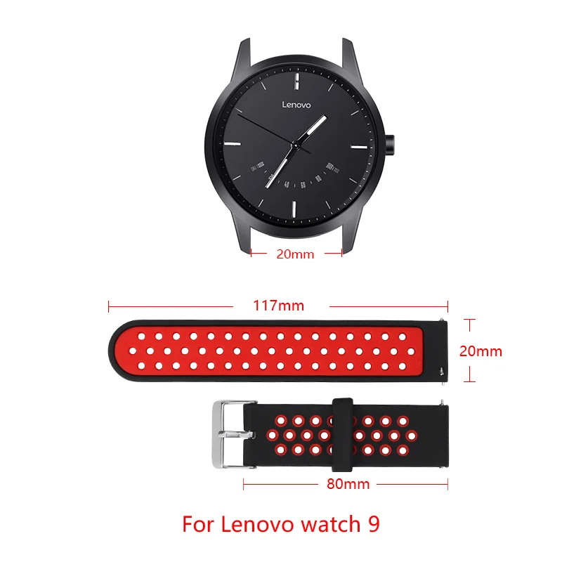 20mm watch strap silicone strap For Lenovo watch 9 Strap Two-color adjustable size Lenovo watch 9 Replacement Sport strap
20mm watch strap silicone strap For Lenovo watch 9 Strap Two-color adjustable size Lenovo watch 9 Replacement Sport strap