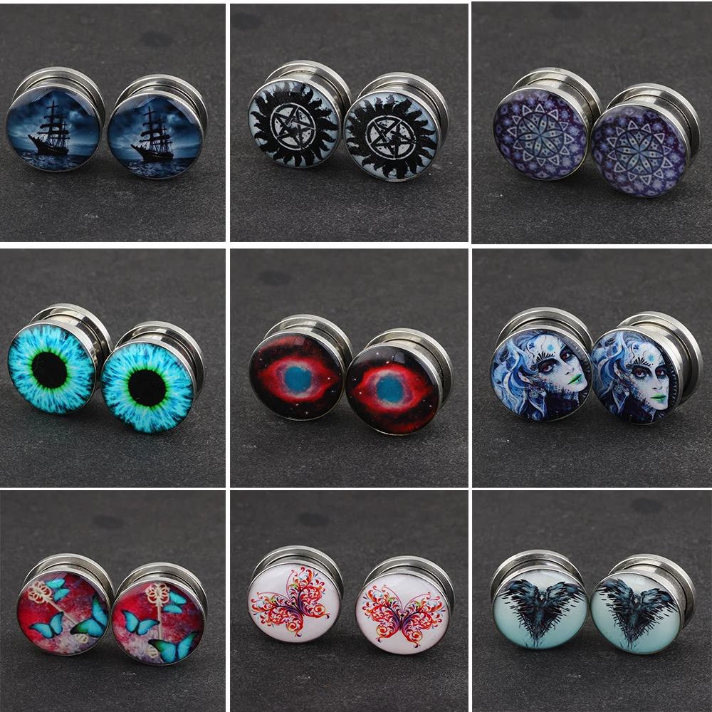TIANCIFBYJS Steel Screw Earrings Gauges Picture Plugs And Tunnels Piercing Plug Ear Tunnels Stretcher kit Body Piercing 2pcs
TIANCIFBYJS Steel Screw Earrings Gauges Picture Plugs And Tunnels Piercing Plug Ear Tunnels Stretcher kit Body Piercing 2pcs