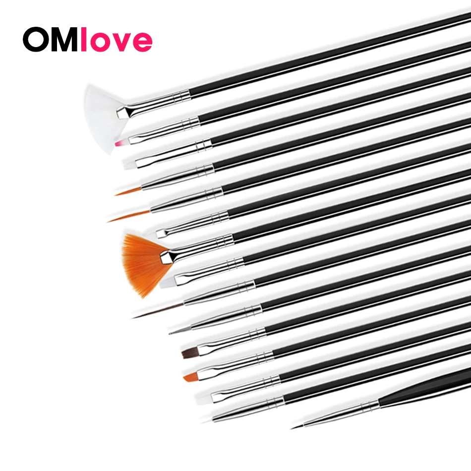 OMlove UV Gel Nail Brush Liner Painting Pen Acrylic Drawing Brush for Nails Gradient Rhinestone Handle Manicure Nail Art Tool
OMlove UV Gel Nail Brush Liner Painting Pen Acrylic Drawing Brush for Nails Gradient Rhinestone Handle Manicure Nail Art Tool