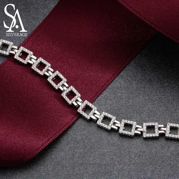 SA SILVERAGE Real 925 Sterling Silver Chain Bracelet for Women Fine Jewelry Romantic Female Wedding Crystal Bracelets 2019
SA SILVERAGE Real 925 Sterling Silver Chain Bracelet for Women Fine Jewelry Romantic Female Wedding Crystal Bracelets 2019