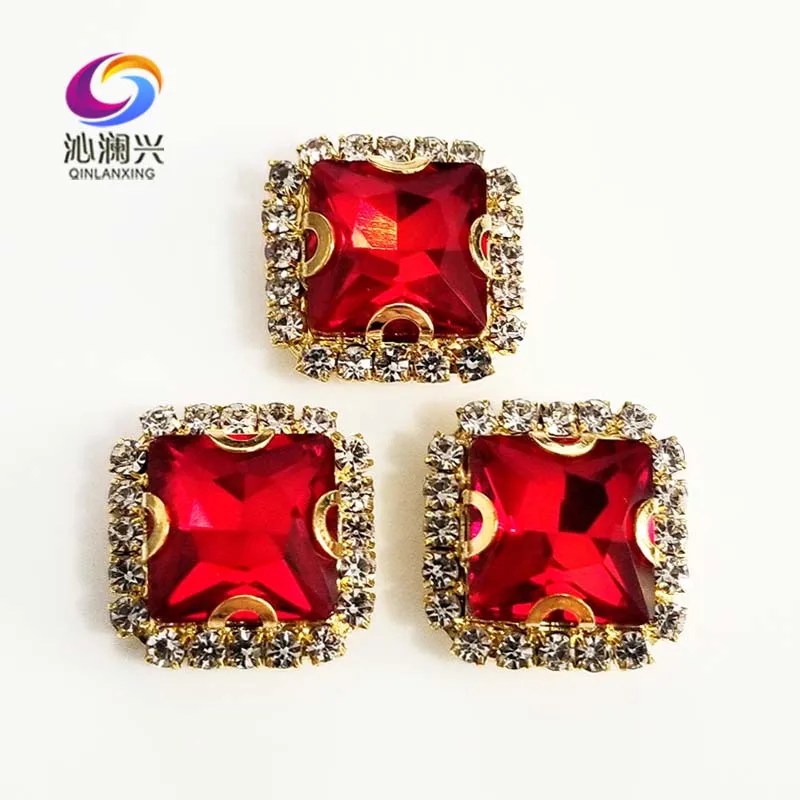 Golden bottom Red square shape top Crystal glass buckle, sew on rhinestones use for Diy/jewelry accessories SQKG07
Golden bottom Red square shape top Crystal glass buckle, sew on rhinestones use for Diy/jewelry accessories SQKG07