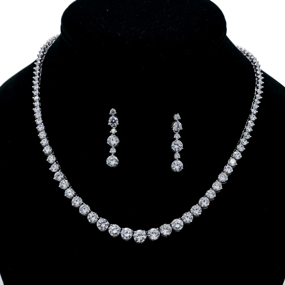 New Full AAA Cubic Zirconia Dangle Necklace Earring Set Bridal Wedding Jewelry Set Women Accessories TXL25
New Full AAA Cubic Zirconia Dangle Necklace Earring Set Bridal Wedding Jewelry Set Women Accessories TXL25