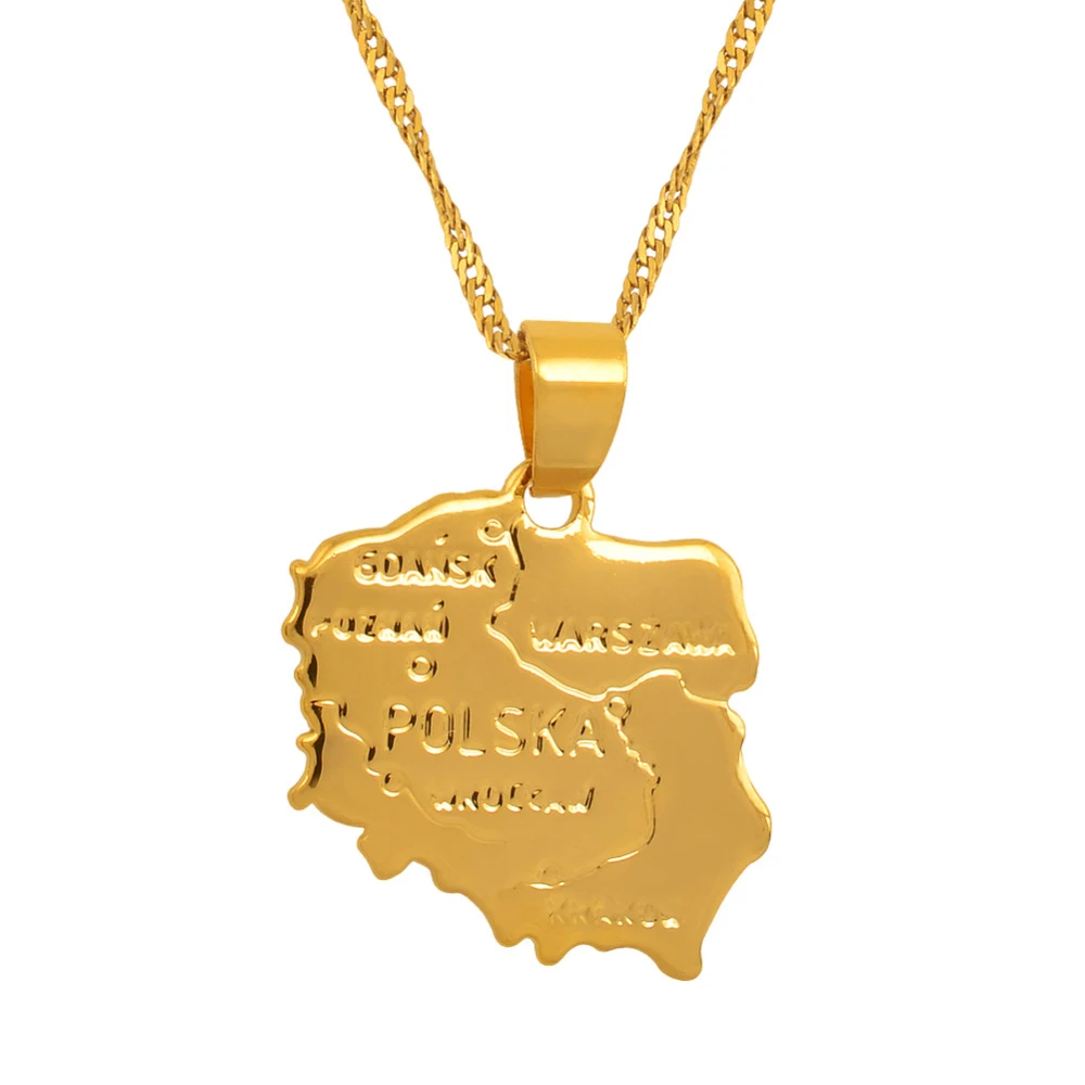 Gold Color Polska Maps Pendants Necklace for Women Chain Fashion Map of Poland Jewelry #J0553
Gold Color Polska Maps Pendants Necklace for Women Chain Fashion Map of Poland Jewelry #J0553