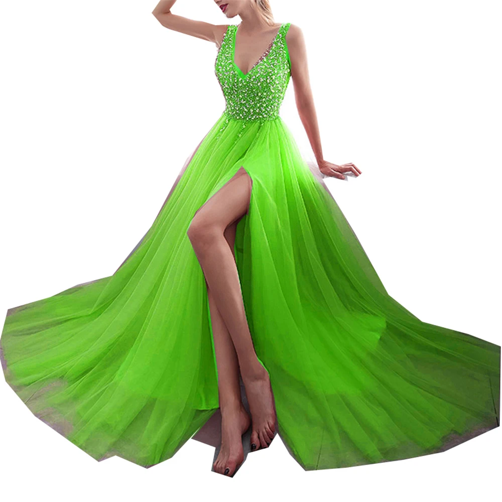 V-Neck-Beading-Evening-Dress-Back-Lace-Up-Evening-Dress-With-Slit-Evening-Gown-2019-LongAAAGFFF