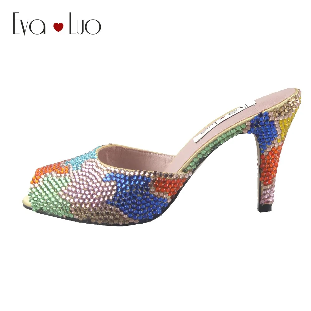 CHS931 Custom Made Mixed Colors Crystal High Heel Women Slippers Dress Shoes Bridal Wedding Shoes
CHS931 Custom Made Mixed Colors Crystal High Heel Women Slippers Dress Shoes Bridal Wedding Shoes