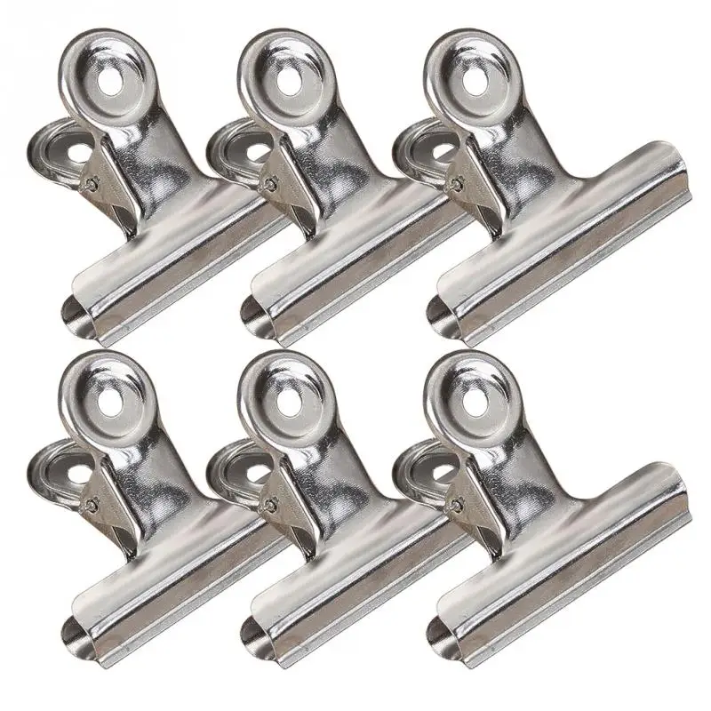6Pcs Stainless Steel Chip Bag Clips For Air Tight Seal Grip Food Sealing Clamp Clip Powder Food Package Bag Clip
6Pcs Stainless Steel Chip Bag Clips For Air Tight Seal Grip Food Sealing Clamp Clip Powder Food Package Bag Clip
