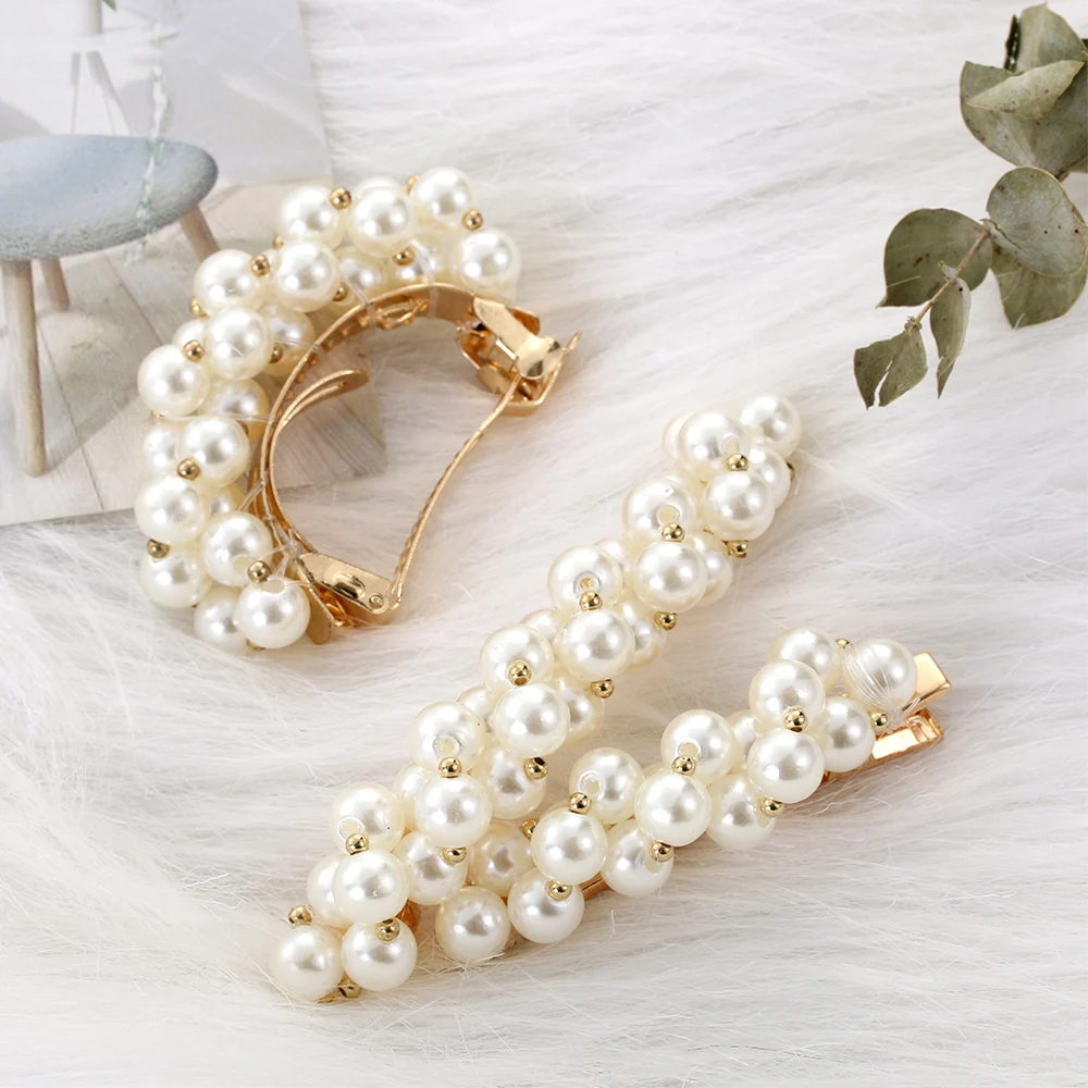 2019 Women Imitiation Pearl Hair Clips Hairpins Handmade Braided White Pearl Metal Hairgrip Headwear Fashion Hair Accessories
2019 Women Imitiation Pearl Hair Clips Hairpins Handmade Braided White Pearl Metal Hairgrip Headwear Fashion Hair Accessories