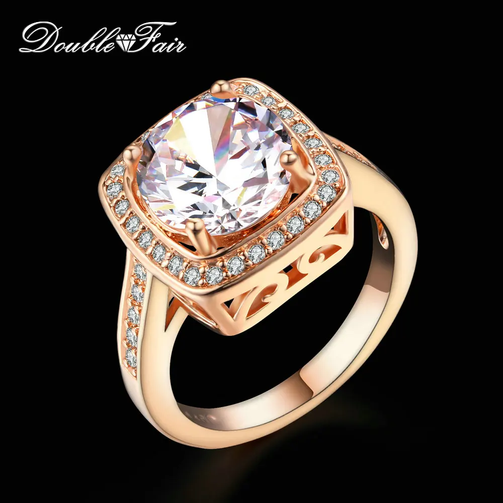 Double Fair Unique Big AAA+Cubic Zirconia Engagement/Wedding Rings Rose Gold Color Fashion Retro Jewelry For Women anel DFR111
Double Fair Unique Big AAA+Cubic Zirconia Engagement/Wedding Rings Rose Gold Color Fashion Retro Jewelry For Women anel DFR111