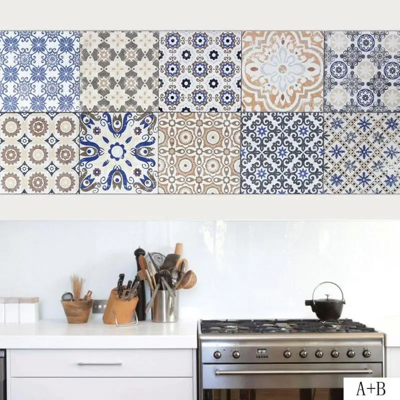 1Pcs Vintage Square Self Adhesive Tile Stickers Mediterranean style Self Adhesive Vinyl Home Decor kitchen furniture Decal
1Pcs Vintage Square Self Adhesive Tile Stickers Mediterranean style Self Adhesive Vinyl Home Decor kitchen furniture Decal