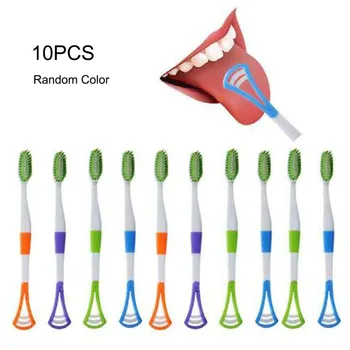 10pcs 2 in 1 Toothbrush with Tongue Brush Tongue Cleaner Scraper Cleaning Tongue Scraper For Oral Care Oral Hygiene
10pcs 2 in 1 Toothbrush with Tongue Brush Tongue Cleaner Scraper Cleaning Tongue Scraper For Oral Care Oral Hygiene