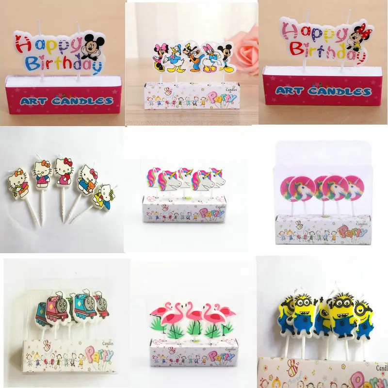 1set Unicorn Moana Minions Emoji Hello Kitty Spiderman Party Supplies Kids Birthday Candles Cake Evening Party Decorations
1set Unicorn Moana Minions Emoji Hello Kitty Spiderman Party Supplies Kids Birthday Candles Cake Evening Party Decorations