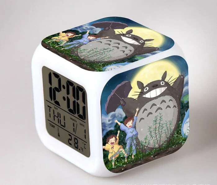 Tonari no Totoro LED 7 Color Flash Digital Alarm Clocks Kids Night Light Bedroom Clock reloj despertador
Tonari no Totoro LED 7 Color Flash Digital Alarm Clocks Kids Night Light Bedroom Clock reloj despertador